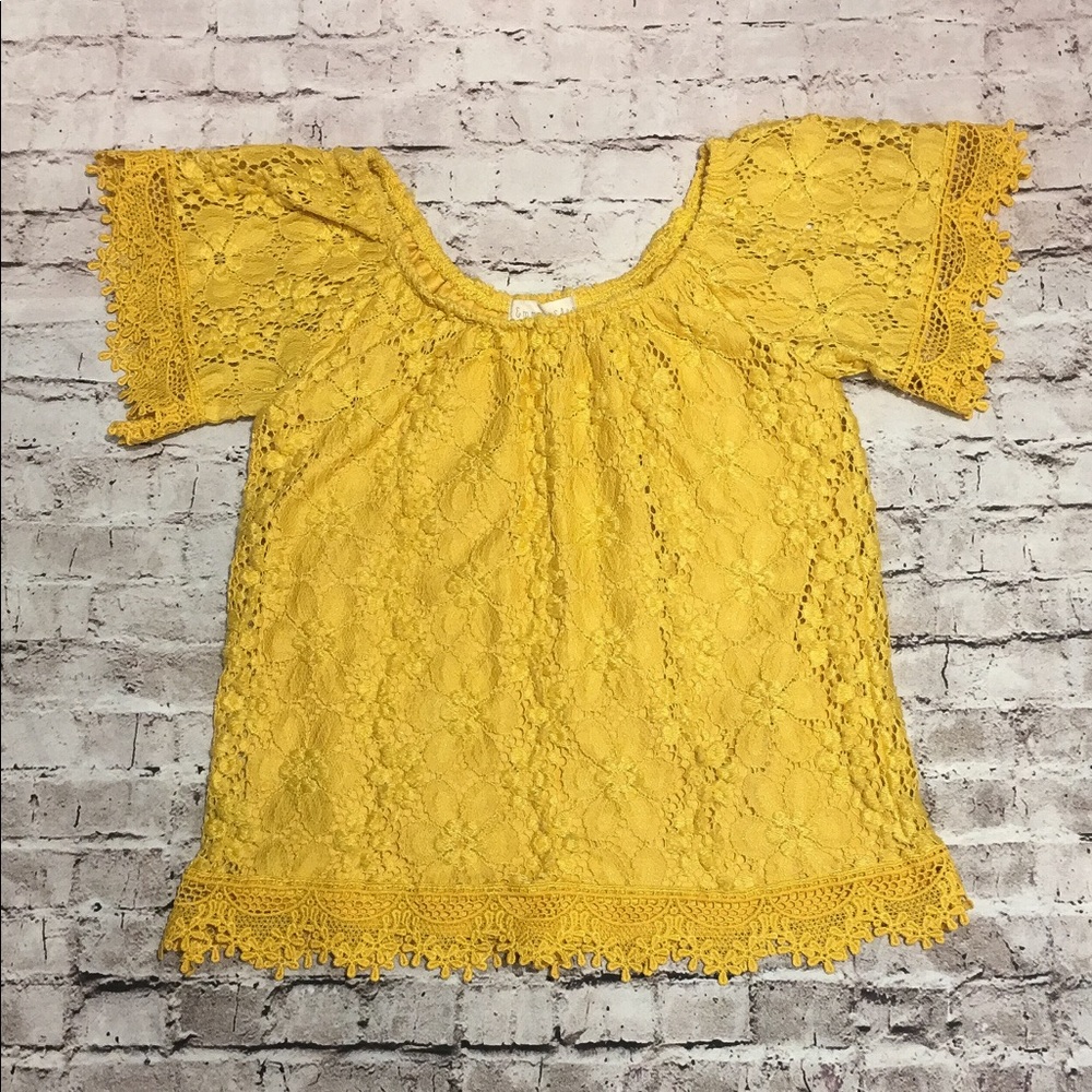 Emma & Elsa Mustard Yellow Girls Top